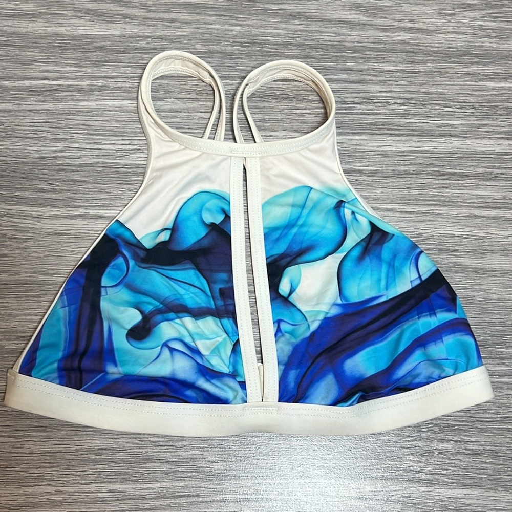 JETS Australia Swim Suit Bikini High Neck Marbled Top 4
